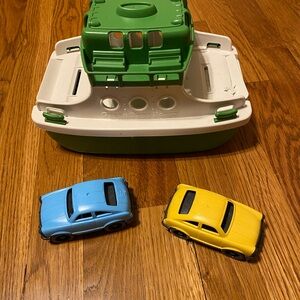 Green Toys Ferry Boat with two Cars - Blue, Yellow
